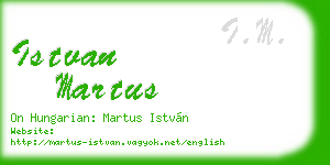 istvan martus business card